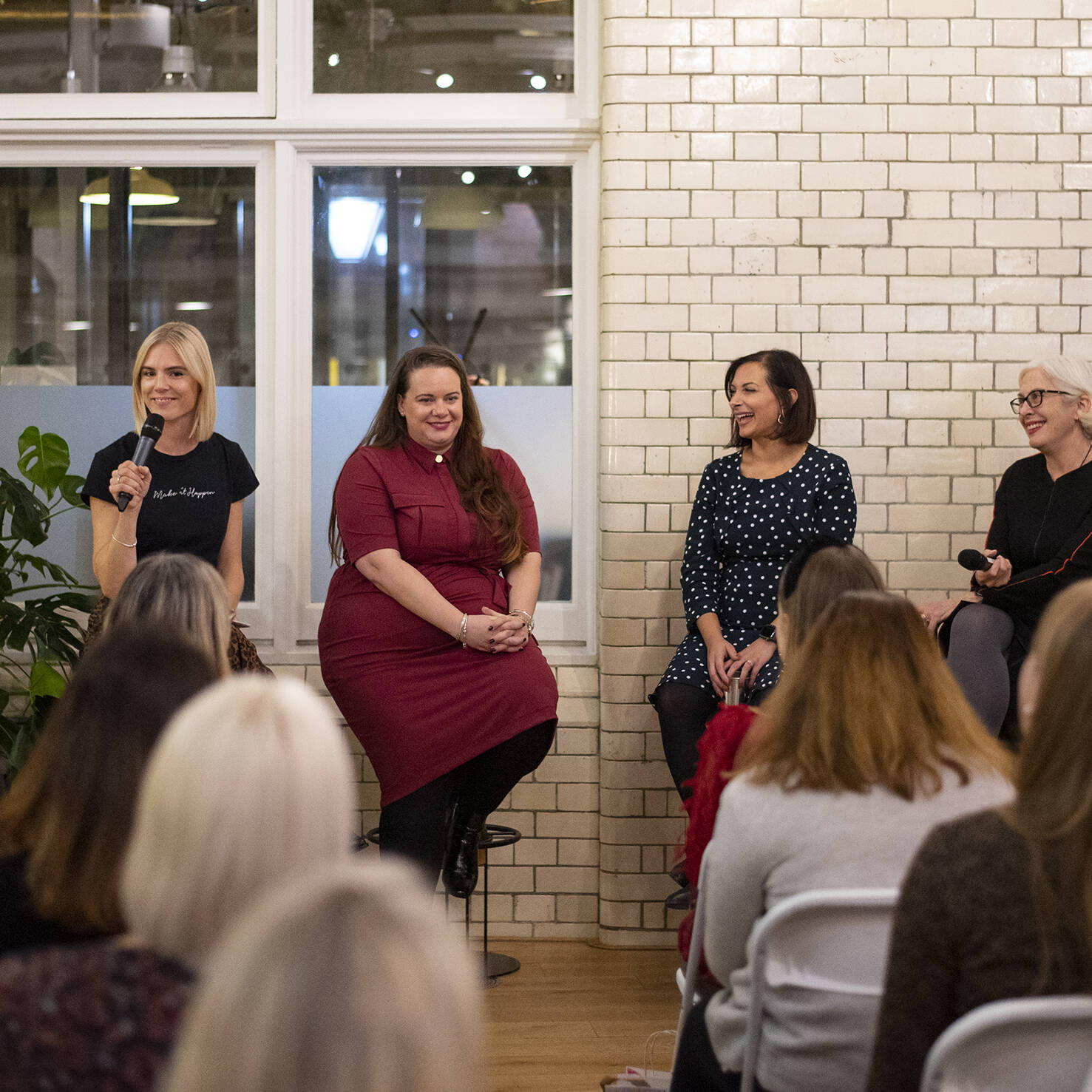 Sophie hosting an event